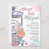 Invitation Bat mitzvah Candyland (Devant)