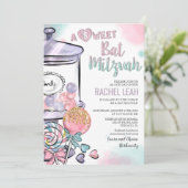 Invitation Bat mitzvah Candyland (Debout devant)