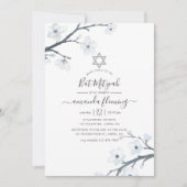 Invitation Bat mitzvah Cherry Blossoms (Devant)