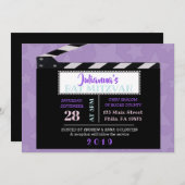 Invitation Bat mitzvah CLAPBOARD (Devant / Derrière)