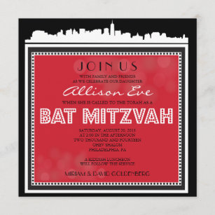 Invitation Bat mitzvah CLASSIQUE BROADWAY Bar