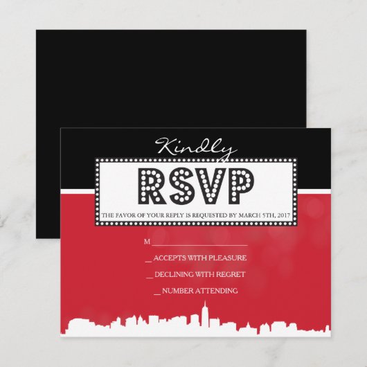 Invitation Bat mitzvah CLASSIQUE BROADWAY Bar (Devant / Derrière)