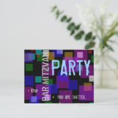 Invitation Bat mitzvah coloré Bar Mitzvah (Debout devant)