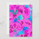 Invitation Bat mitzvah Coloré Peint Damas rose (Dos)