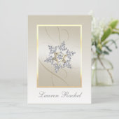 Invitation Bat mitzvah Crystal Snowflake Star de David (Debout devant)