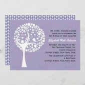 Invitation Bat mitzvah d'arbre moderne (Devant / Derrière)