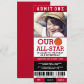 Invitation Bat mitzvah de basket-ball (Devant / Derrière)