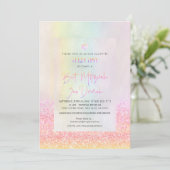 Invitation Bat mitzvah de bonbons en coton Parties scintillan (Debout devant)
