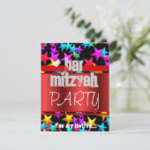 Invitation Bat mitzvah de fête de Starry Bar Mitzvah (Debout devant)