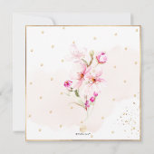 Invitation Bat mitzvah de fleurs de cerisiers d'aquarelle Pix (Dos)