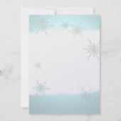 Invitation Bat mitzvah de flocon de neige d'hiver (Dos)