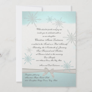 Invitation Bat mitzvah de flocon de neige d'hiver
