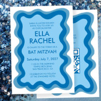 Bat mitzvah de la barre de CODE QR personnalisée m