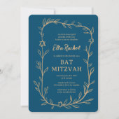 Invitation Bat mitzvah de la barre de PHOTOS Botanique sur me (Devant)