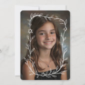 Invitation Bat mitzvah de la barre de PHOTOS Botanique sur me (Dos)