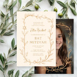 Invitation Bat mitzvah de la barre de PHOTOS Botanique sur me<br><div class="desc">Carte parfaite pour annoncer un bat mitzvah, bar mitzvah ou une autre célébration juive ! L'art délicat de trame feuille dessinée à la main pour vous! ENTIÈREMENT PERSONNALISABLE ! Cliquez sur "Personnaliser" ci-dessus pour modifier le texte. Cliquez sur "modifier à l'aide de l'outil de conception" pour ajuster les polices, les...</div>