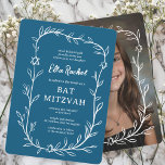 Invitation Bat mitzvah de la barre de PHOTOS Botanique sur me<br><div class="desc">Carte parfaite pour annoncer un bat mitzvah, bar mitzvah ou une autre célébration juive ! L'art délicat de trame feuille dessinée à la main pour vous! ENTIÈREMENT PERSONNALISABLE ! Cliquez sur "Personnaliser" ci-dessus pour modifier le texte. Cliquez sur "modifier à l'aide de l'outil de conception" pour ajuster les polices, les...</div>