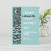 Invitation Bat mitzvah de la barre d'eau Sun Moon (Debout devant)