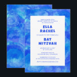 Invitation Bat mitzvah de la barre personnalisée bleu de l'aq<br><div class="desc">Carte parfaite pour annoncer un bat mitzvah, bar mitzvah ou une autre célébration juive ! La main a fait de l'art pour vous. ENTIÈREMENT PERSONNALISABLE ! Cliquez sur "Personnaliser" ci-dessus pour modifier le texte. Cliquez sur "modifier à l'aide de l'outil de conception" pour ajuster les polices, les couleurs et les...</div>