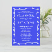 Invitation Bat mitzvah de la barre personnalisée de boucles d (Debout devant)