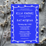 Invitation Bat mitzvah de la barre personnalisée de boucles d<br><div class="desc">Carte parfaite pour annoncer un bat mitzvah, bar mitzvah ou une autre célébration juive ! Un cadre de bracelets compliqué pour vous sur le côté avant ! ENTIÈREMENT PERSONNALISABLE ! Cliquez sur "Personnaliser" ci-dessus pour modifier le texte. Cliquez sur "modifier à l'aide de l'outil de conception" pour ajuster les polices,...</div>