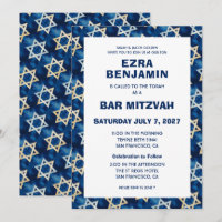 Bat mitzvah de la barre personnalisée Star of Davi