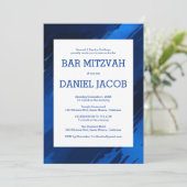 Invitation Bat mitzvah de la BARRE photo personnalisée (Debout devant)