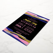 Invitation Bat mitzvah de la barre rose de la mari (Rotation)