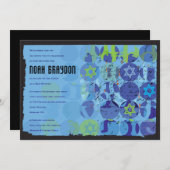 Invitation Bat mitzvah de la barre STEPPES (Devant / Derrière)