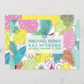 Invitation bat mitzvah de la forêt tropicale de Pix-Dezines/L (Devant / Derrière)