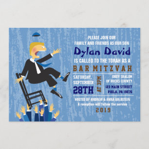 Invitation Bat mitzvah de la Hora Chair Dance Bar