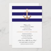 Invitation Bat mitzvah de marine (Devant / Derrière)