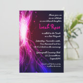 Invitation Bat mitzvah de Neon Stars (Debout devant)