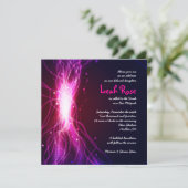 Invitation Bat mitzvah DE NEON STARS (Debout devant)