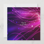 Invitation Bat mitzvah DE NEON STARS (Dos)