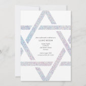 Invitation Bat mitzvah de Parties scintillant Holographique S (Dos)