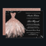 Invitation Bat mitzvah de robe Diamond Rose Gold<br><div class="desc">Plus d'options de couleur dans le Little Bayleigh Store!</div>