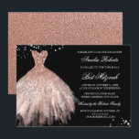 Invitation Bat mitzvah de robe Diamond Rose Gold<br><div class="desc">Plus d'options de couleur dans le Little Bayleigh Store!</div>