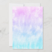 Invitation Bat mitzvah de teinture Turquoise pourpre (Dos)