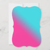 Invitation Bat mitzvah de Turquoises à perches bleues roses e (Dos)