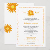 Invitation Bat mitzvah Délicieux Message de la marguerite Tex (Devant / Derrière)