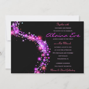 Invitation Bat mitzvah des ÉTOILES DE PINK