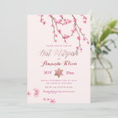 Invitation Bat mitzvah des fleurs de cerisiers de PixDezines (Debout devant)