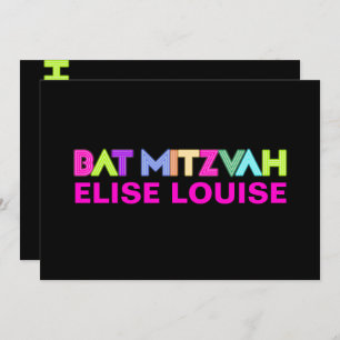Invitation Bat mitzvah des lumières de PixDezines