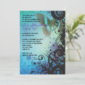 Invitation Bat mitzvah des persiennes noires papil (Debout devant)