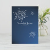 Invitation Bat mitzvah d'hiver Blue (Debout devant)