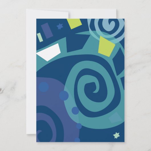 Invitation Bat mitzvah du bar NOAH'S WAVES (Dos)