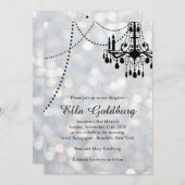 Invitation Bat mitzvah du lustre parkly (Devant / Derrière)
