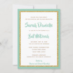 Invitation Bat mitzvah du rectangle de Parties scintillant ve<br><div class="desc">Cette invitation Bat mitzvah branchée présente une parties scintillant scintillante superposée à un arrière - plan de couleur solide. Utilisez le formulaire modèle pour ajouter vos propres informations. La fonction "Personnaliser" peut être utilisée pour modifier le style,  la couleur et la disposition de la police.</div>