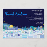 Invitation Bat mitzvah du Wall Street Bar<br><div class="desc">Tous mes designs sont des oeuvres originales d'un genre, conçues par moi ! On ne les trouve qu'ici ! La plupart sont créés à l'aide d'Adobe Illustrator ou d'Adobe Photoshop. D'autres sont des objets peints à la main uniques en aquarelle, gouache et encre indienne. Toutes les couleurs, polices et textes...</div>